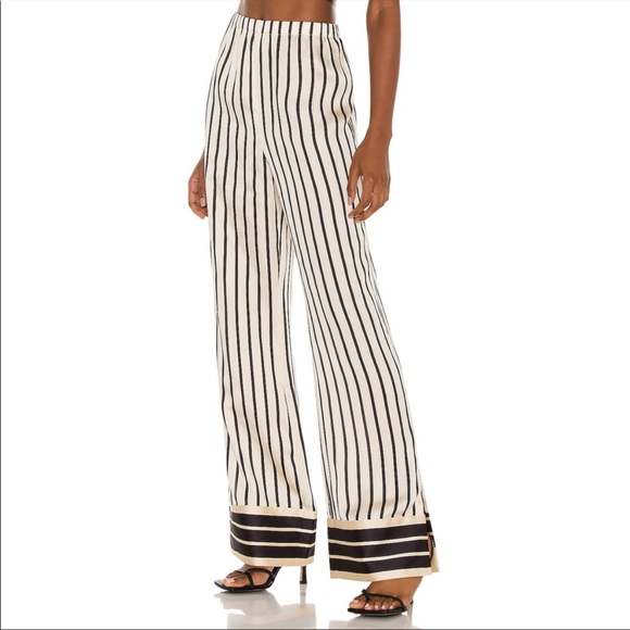 L’Academie “The Rosie” Satin Pant – Multi Stripe - Picture 1 of 3